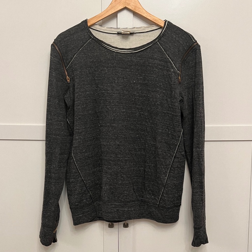 David Lerner sweatshirt with zipper detail